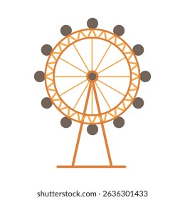 London eye. Ferris Wheel. Vector illustration isolated on white background.
