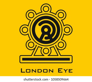 London Eye vector icon