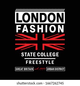 London fashion,slogan typography graphic for print t shirt,vector illustration,authentic design