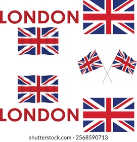 London Flag. British Flag. Vector Illustration