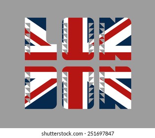 london and flag vector art