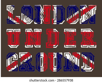 London and flag vector art