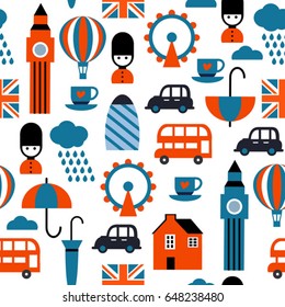 london geometric childish pattern