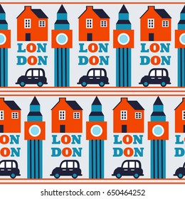 London geometric seamless pattern