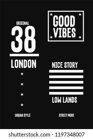london good vibes,t-shirt design