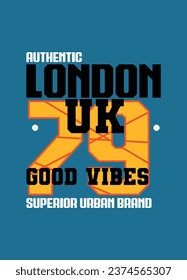 london good vibes,t-shirt design fashion vector