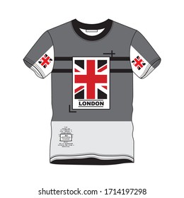 London graphic print t shirt design 