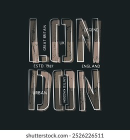 Camiseta gráfica de Londres y diseño de ropa