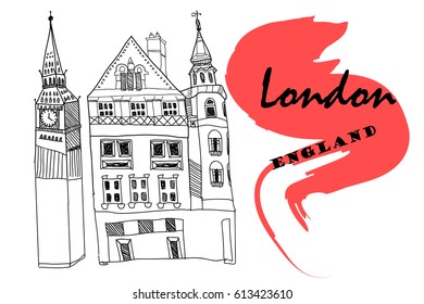London graphic vector illustration