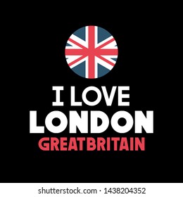 London, great britain theme card, banner, flag and hand made font, letters.