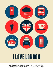 London greeting card design. svg