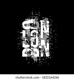 London hand lettering. Exclusive typographic logo design. Best for t-shirts, greetings, poster design, media