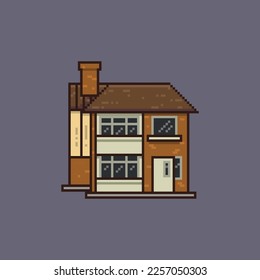 London House in Pixel Art 