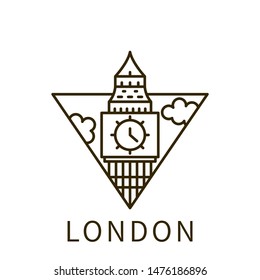 London icon. Element of city in triangle icon
