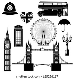 Juego de iconos de Londres