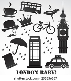 London Icon Set Collection Uk Images Stock Photos Vectors