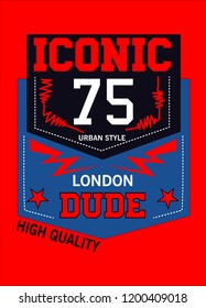 london iconic dude,t-shirt design