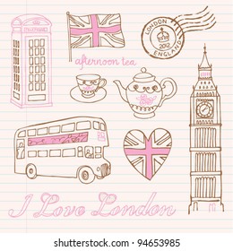 London icons doodles