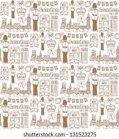 London icons seamless pattern