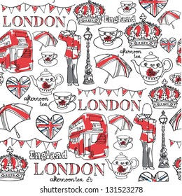 London icons seamless pattern