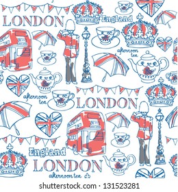 London icons seamless pattern