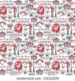 London icons seamless pattern