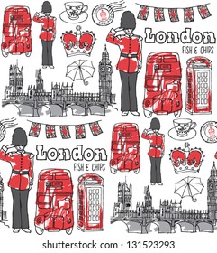 London icons seamless pattern