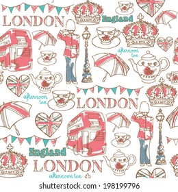 London icons seamless pattern