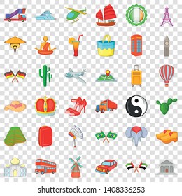 London icons set. Cartoon style of 36 london vector icons for web for any design