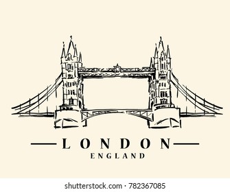 London illustration. Hand drawn vector artwork.