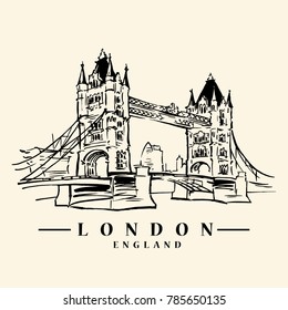 London illustration. Hand drawn vector artwork.