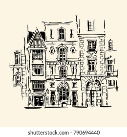London illustration. Hand drawn vector artwork.