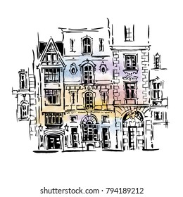 London illustration. Hand drawn vector artwork.