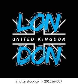 LONDON, illustration typography. perfect for t shirt design