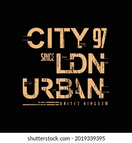LONDON, illustration typography. perfect for t shirt design