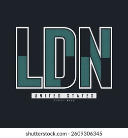 London illustration typography. perfect for t shirt design