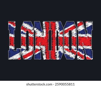 London Illustration typography for t shirt, poster, logo, sticker, or apparel merchandise