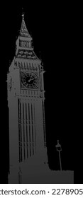 london landmark big ben vector illustration