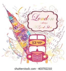 London landmarks, vector illustration