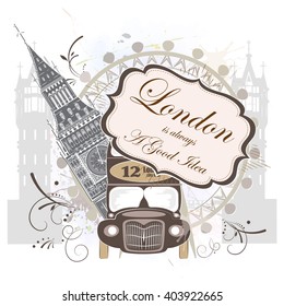 London landmarks, vector illustration