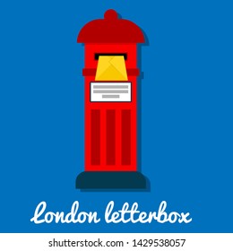 London Letterbox With Envelope.red Letterbox