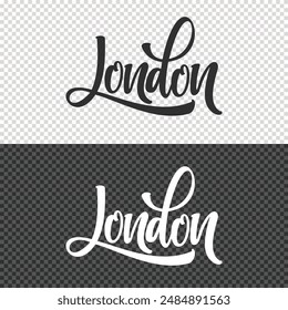 london lettering clipart element design