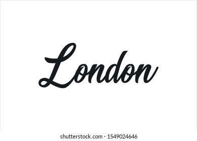 London Lettering Isolated On White Background Stock Vector (Royalty ...