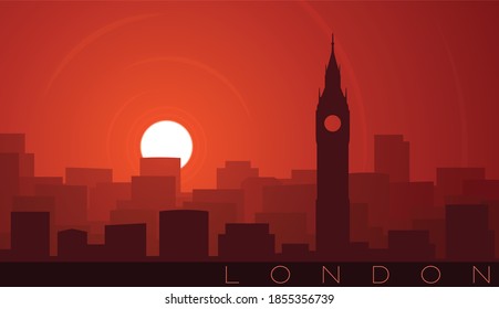 London Low Sun Skyline Scene