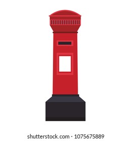 london mailbox isolated