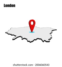 London map 3d vector graphics