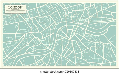 London Map In Retro Style. Vector Illustration.