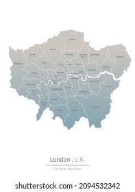 London Map. vector map of city in the UK.