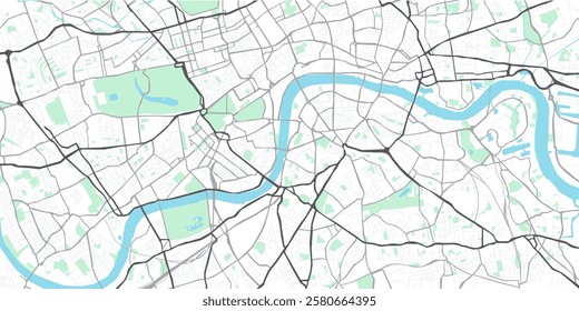 London map. Vector illustration. Map background.