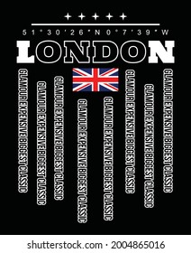 London Modern typography design in vector illustration.